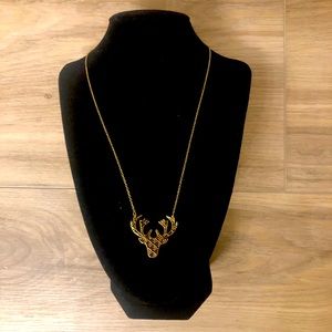 Gold Plated Deer Necklace